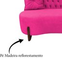Ver imagem 6 de Sofá 2 Lugares Orgânico Curvo Tókio 150cm Veludo Rosa Pink