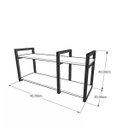 Ver imagem 2 de Aparador Industrial Aço Cor Preto Prateleiras 30cm Cor Preto Modelo Ind21papr