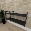 Ver imagem 1 de Aparador Industrial Aço Cor Preto Prateleiras 30cm Cor Preto Modelo Ind19Papr