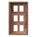 Ver imagem 1 de Janela de Madeira Vitro Capelinha Basculante Reto Padrão Cedro Batentes de 14 Cm-0.45(l)x1.00(a)