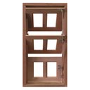 Ver imagem 2 de Janela de Madeira Vitro Capelinha Basculante Reto Padrão Cedro Batentes de 14 Cm-0.45(l)x1.00(a)