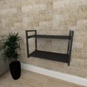 Ver imagem 1 de Aparador Industrial Aço Cor Preto Prateleiras 30cm Cor Preto Modelo Ind01Papr