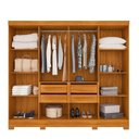 Ver imagem 2 de Guarda-Roupa Casal 8 Portas 4 Gavetas com Espelhos e Pés Diplomata Marrom/Cinamomo