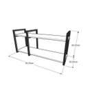 Ver imagem 2 de Mini Estante Industrial para Escritório - Aço Preto - 30cm - Modelo Ind19pep
