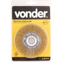 Ver imagem 2 de Escova Circular Ondulada 4x1/2 Furo 1/2 Aço Carbono Latona