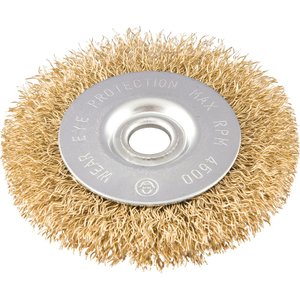 Escova Circular Ondulada 4x1/2 Furo 1/2 Aço Carbono Latona