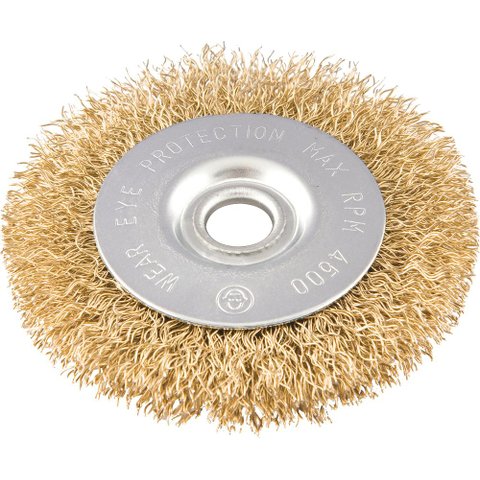 Escova Circular Ondulada 4x1/2 Furo 1/2 Aço Carbono Latona