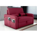 Ver imagem 2 de Sofá Cama 2 Lugares com Bau 1,40 Mts Day Matrix Vinho
