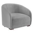 Ver imagem 1 de Poltrona Decorativa Julia Suede Cinza - Dominic Decor