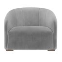 Ver imagem 2 de Poltrona Decorativa Julia Suede Cinza - Dominic Decor
