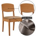 Ver imagem 5 de Mesa de Jantar Yasmin 180cm Tampo Mdf Vidro Canto Copo com 6 Cadeiras Copper