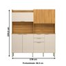 Cozinha Compacta Pomelo 7 Portas 2 Gavetas Cinamon/off-white - Pnr Móveis - 4