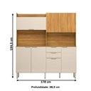 Ver imagem 4 de Cozinha Compacta Pomelo 7 Portas 2 Gavetas Cinamon/off-white - Pnr Móveis