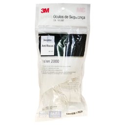 Óculos Segurança Epi 3m Vision 2000 Anti Riscos Incolor Ca 1 - 3