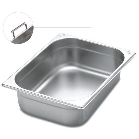 Cuba Tramontina 1/2 Em Aço Inox Com Alças Móveis Profundidade 65 mm - Aço 430 61063062