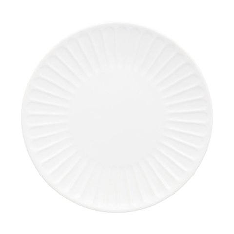 Cj 2 Pratos para Sobremesa de Cerâmica Colibri Branco 19cm Wolff