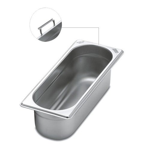Cuba Tramontina 2/8 em Aço Inox com Alças Móveis Profundidade 65 Mm - Aço 304 61067060