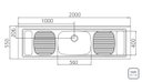 Ver imagem 2 de Pia de Apoio Tramontina Filo 56 Plus em Aço Inox 200x55 cm Tramontina 93059507