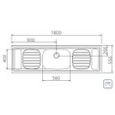 Ver imagem 2 de Pia de Apoio Tramontina Filo 56 Plus em Aço Inox 180x55 cm Tramontina 93058507