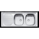 Ver imagem 3 de Pia de Apoio Tramontina Stratta 2C 34 DX em Aço Inox 120x50 cm com 2 Cubas Tramontina 93446602