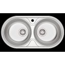 Ver imagem 3 de Cuba de Embutir/sobrepor Tramontina Luna Duo 2c 36 Bs em Aço Inox Acetinado 84x44 Cm Tramontina