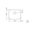 Cuba em aço inox acetinado 50x40 cm Tramontina 94026106 - 2