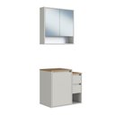 Ver imagem 3 de Gabinete Suspenso e Espelheira para Banheiro Bologna 60cm Arenas - Art In Móveis