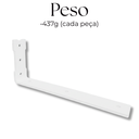 Ver imagem 5 de Kit 3 Suportes de Parede para Prateleira 25cm Estilo Moderno Formato L Branco