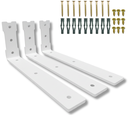 Ver imagem 1 de Kit 3 Suportes de Parede para Prateleira 25cm Estilo Moderno Formato L Branco