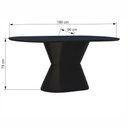 Ver imagem 2 de Mesa de Jantar Apollo Tampo Oblongo 180x90cm Preto