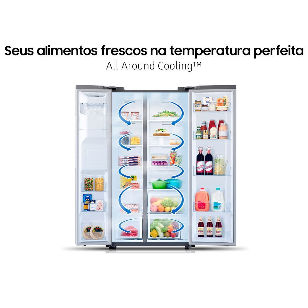 Geladeira RS60T Side by Side Frost Free 602 Litros Inox Look Samsung - 4