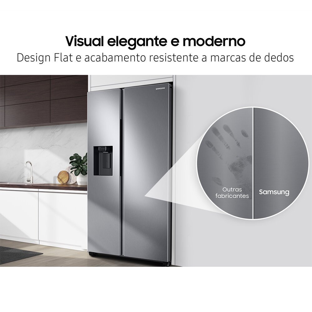 Geladeira RS60T Side by Side Frost Free 602 Litros Inox Look Samsung - 7