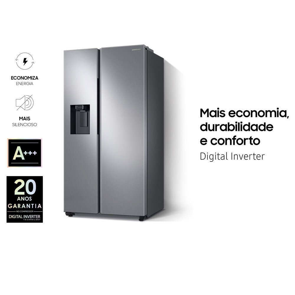 Geladeira RS60T Side by Side Frost Free 602 Litros Inox Look Samsung - 5