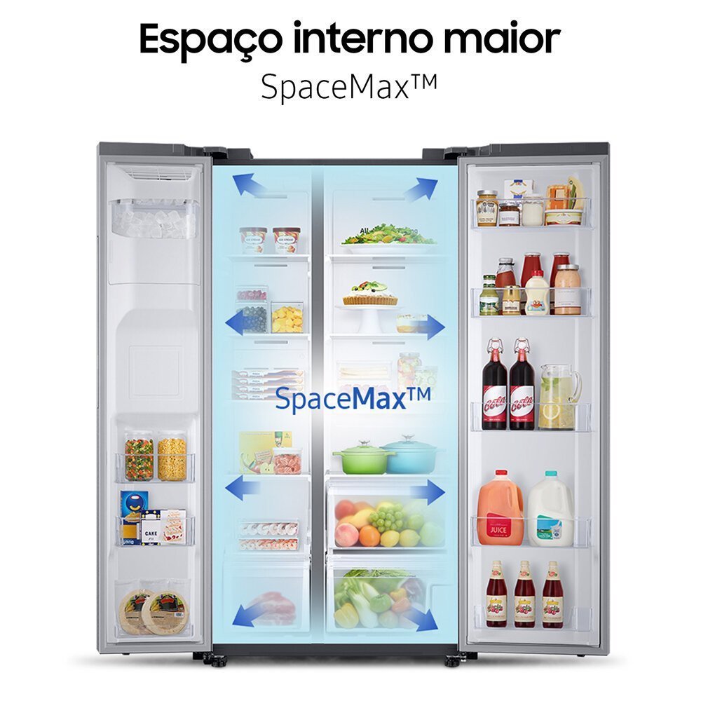 Geladeira RS60T Side by Side Frost Free 602 Litros Inox Look Samsung - 3