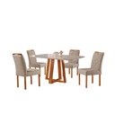 Ver imagem 2 de Sala de Jantar com Mesa e 4 Cadeiras Moscou Madeira Maciça Móveis Mundial