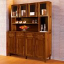 Ver imagem 1 de Armário de Cozinha Maranhão 8 Portas 4 Gavetas com Vidro Ypê - Rodmóveis