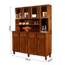 Ver imagem 4 de Armário de Cozinha Maranhão 8 Portas 4 Gavetas com Vidro Ypê - Rodmóveis