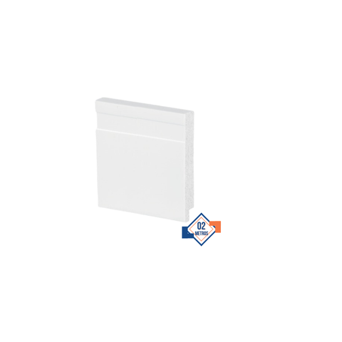 Rodapé Poliestireno 07cm Frisado Slim Branco 51907 Arquitech 2 M