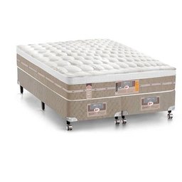 Cama Box + Colchão Queen Size Castor Pocket Silver Star Air One Face 72x158x198 - 1