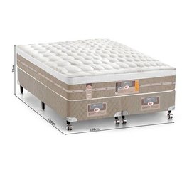 Cama Box + Colchão Queen Size Castor Pocket Silver Star Air One Face 72x158x198 - 4