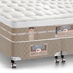 Cama Box + Colchão Queen Size Castor Pocket Silver Star Air One Face 72x158x198 - 3