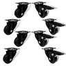 Conjunto Rodas Rodinha Black Giratórias 4 S/ Trava + 4 C/ Trava - 1