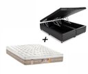 Ver imagem 1 de Box Baú King Sintético Preto + Colchão Castor King Silver Star Mola Pocket Air One Face 193x203x032