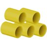 Kit 5 Luva Pressão Emenda para Eletrodutos Tflex Pvc Amarelo Instalações Elétricas 1/2" 20mm - 1