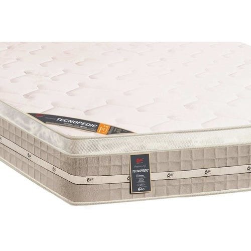 Colchão Castor Queen Molas Premium Tecnopedic + Box Baú Queen Sintético Branco 158x198 - 3