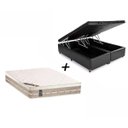 Ver imagem 1 de Colchão Castor Queen Molas Premium Tecnopedic + Box Baú Queen Sintético Preto 158x198