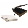 Colchão Castor Casal Molas Premium Tecnopedic + Box Baú Casal Sintético Marrom 138x188 - 1