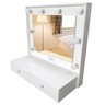 Penteadeira Camarim 100% Mdf Suspensa Espelho, Parte Elétrica Pronta, Branco - Dom Móveis - 5