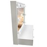 Penteadeira Camarim 100% Mdf Suspensa Espelho, Parte Elétrica Pronta, Branco - Dom Móveis - 4