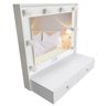 Penteadeira Camarim 100% Mdf Suspensa Espelho, Parte Elétrica Pronta, Branco - Dom Móveis - 2